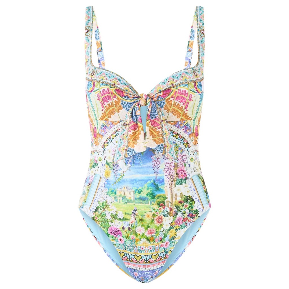 Camilla Swimsuit Sweetheart Neck One Piece With Tie Front
Navàs Nouveau
